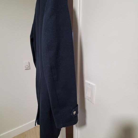 Last One! Zara Dark Blue Quilted Winter Parka Coat Medium - Picture 10 of 12